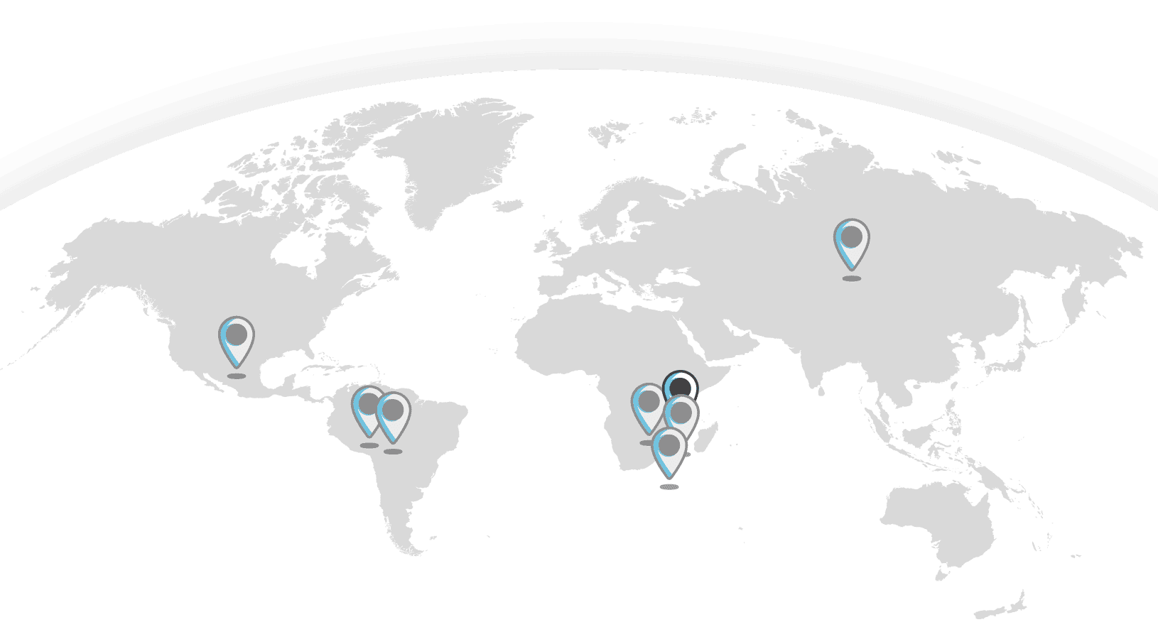 Graphic representation of a world map with the focus on the “Zimbabwe Platinum Mines limited” mine in Zimbabwe